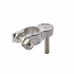 Cosse de batterie; HELLA; pour pôle positif, Pièce pressée M8 Laiton gris; AXE13703, 515030126