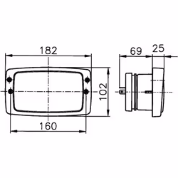 Projecteur principal HELLA 1AB 006 213-027