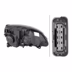 HELLA 1DB 008 461-731 Phares gauche W5W, H7/H1, PY21W, H7, H1 12 transparent pour circulation à droite RENAULT: CLIO 2, CLIO 2 Kasten