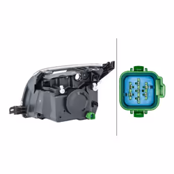 HELLA 1LD 246 044-241 Phares droit H4, W5W, PY21W Halogène 12 transparent pour circulation à gauche FORD: Fusion Break