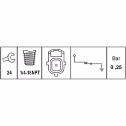 Pressostat d'huile HELLA 6ZL 009 600-081