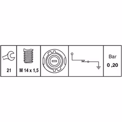 Pressostat d'huile HELLA 6ZL 009 600-051