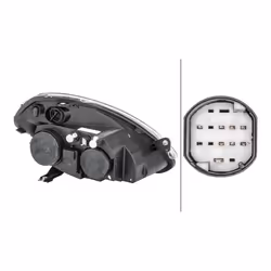 HELLA 1EB 270 521-231 Phares gauche PY21W, H7/H3, W5W, H7, H3 12 transparent pour circulation à droite LANCIA: Ypsilon II