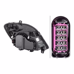 HELLA 1EB 247 012-011 Phares gauche W5W, H7/H7, PY21W Halogène, FF 12 pour circulation à droite MERCEDES-BENZ: Sprinter 3-T Van, Sprinter 3.5-T Van