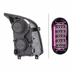 HELLA 1ER 247 017-051 Phares gauche W5W, PY21W, H7/H7 FF, Halogène 12 pour circulation à droite VOLKSWAGEN: Crafter 30-50 Van