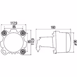Projecteur principal HELLA 1BL 247 042-007