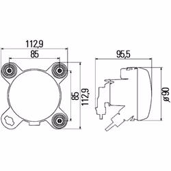 Projecteur principal HELLA 1K0 247 043-027