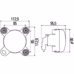 Projecteur principal HELLA 1K0 247 043-011