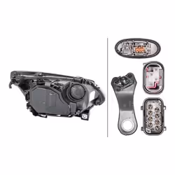 HELLA 1LL 163 081-001 Phares gauche D1S/H7, PY21W, D1S, H7 Halogène, Bi-Xenon 12 transparent pour circulation à gauche BMW: 5 Berline, 5 Touring