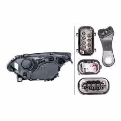 HELLA 1LL 163 082-001 Phares droit D1S/H7, PY21W, D1S, H7 Bi-Xenon 12 transparent pour circulation à gauche BMW: 5 Berline, 5 Touring