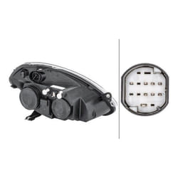 HELLA 1EB 270 521-431 Phares gauche H7/H3, W5W, PY21W, H7, H3 12 transparent pour circulation à droite LANCIA: Ypsilon II