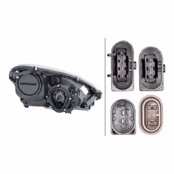 HELLA 1EL 008 361-711 Phares gauche W5W, D2S/H7, PY21W, D2S, H7 Bi-Xenon 12 transparent pour circulation à droite MERCEDES-BENZ: SLK
