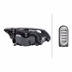 HELLA 1EL 010 201-011 Phares gauche H7/H1, W5W, PY21W, H7, H1 Halogène 12 pour circulation à droite FORD: Focus 2, Focus 2 Kombi, FOCUS 2 Cabriolet