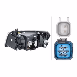 HELLA 1EG 354 024-121 Phares droit P21/5W, H4, W5W Halogène 12 pour circulation à droite FORD: Transit Mk5 Van, Transit Mk5 Camion plate-forme/Châssis