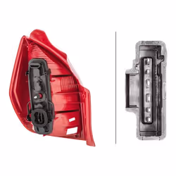 HELLA 2VP 354 030-021 Feu arrière droit P21/5W, P21W, PY21W 12 avec ampoules avec porte-lampe CITROËN: C2 3/5 portes