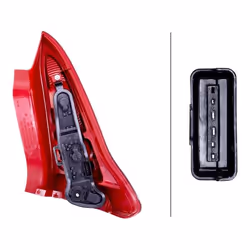 Feu arrière; HELLA; gauche Partie supérieure P21/5W, P21W, PY21W 12 sans ampoules avec porte-lampe; pour CITROËN