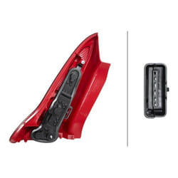 HELLA 2SK 354 032-021 Feu arrière droit Partie supérieure P21/5W, P21W, PY21W 12 sans ampoules avec porte-lampe