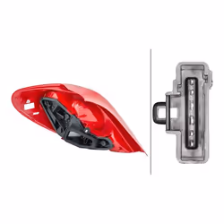 HELLA 2VP 354 038-021 Feu arrière droit P21W, PY21W, W5W 12 sans ampoules avec porte-lampe PEUGEOT: 207 3/5 portes