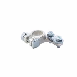 Cosse de batterie; HELLA; Forme D, pour pôle négatif Laiton gris; 44024499, 74003418, 19495027, 086484300, B969271409204