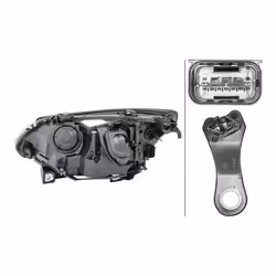 HELLA 1LL 009 449-041 Phares droit PY21W, H6W, H7/H7 Halogène, DE 12 transparent pour circulation à gauche BMW: 5 Berline, 5 Touring