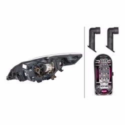 HELLA 1ZL 010 541-081 Phares droit PY21W, W5W, H7/H1/H1 Halogène, DE 12 transparent pour circulation à gauche FORD: MONDEO 4, MONDEO 4 Turnier