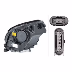 HELLA 1ZL 263 037-321 Phares droit PY21W, D2S/H7, D2S, H7 Bi-Xenon 12 pour circulation à droite MERCEDES-BENZ: Classe R