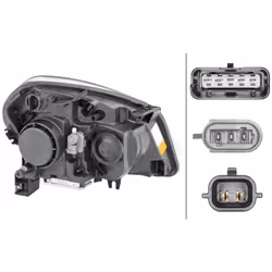 Projecteur principal HELLA 1EF 238 042-111, gauche