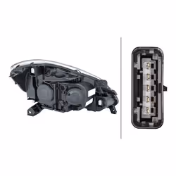 HELLA 1EE 354 536-011 Phares gauche W5W, H7/H7, PY21W Halogène 12 pour circulation à droite RENAULT: CLIO 3, Clio III Grandtour
