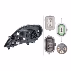 HELLA 1EH 354 541-021 Phares droit PY21W, H4, W5W Halogène 12 transparent pour circulation à droite RENAULT: TRAFIC 2 Kasten, TRAFIC 2 Bus, TRAFIC 2
