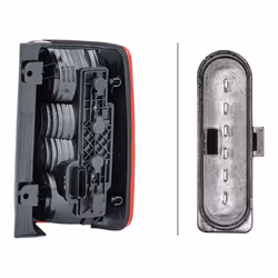 HELLA 2VP 354 999-011 Feu arrière gauche P21/4W, P21W, PY21W 12 avec ampoules avec porte-lampe VOLKSWAGEN: Caddy 3