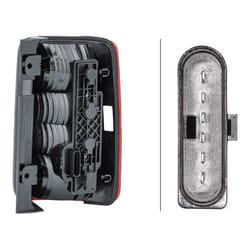 HELLA 2VP 354 999-031 Feu arrière gauche P21/4W, P21W, PY21W 12 avec ampoules avec porte-lampe VOLKSWAGEN: Caddy 3