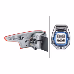 Feu arrière; HELLA; droit Partie extérieure LED, P21W, PY21W 12 avec ampoules avec porte-lampe; pour FORD; 1708835, 1719708,  ...