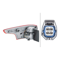 HELLA 2VA 354 995-161 Feu arrière droit Partie extérieure LED, P21W, PY21W 12 avec ampoules avec porte-lampe FORD: Focus Mk3 Van / Break