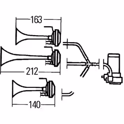 Klaxon HELLA 3PD 003 001-671