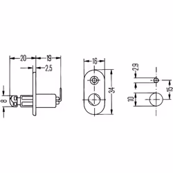 Interrupteur, contacteur de porte HELLA 6ZF 004 365-041