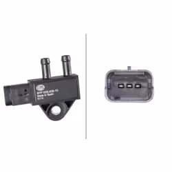 Capteur, pression des gaz échappement HELLA 6PP 009 409-101