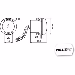 Feu de gabarit HELLA 2PS 357 011-001 - Vue supplémentaire 4
