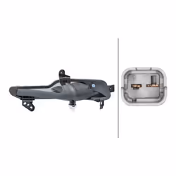HELLA 2BA 012 349-021 Clignotant avant droite avec ampoule PY21W Technologie d'illumination RENAULT: Megane 4, Fluence
