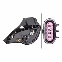 HELLA 2SD 354 812-031 Feu arrière gauche LED avec ampoule, avec porte-lampe OPEL: Adam