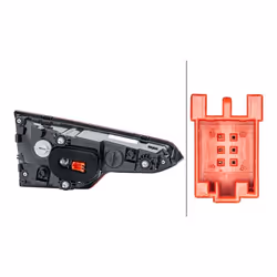 Feu arrière; HELLA; droit Partie intérieure H21W, W16W avec porte-lampe; pour AUDI; 8W5945076A, 8W5945076A