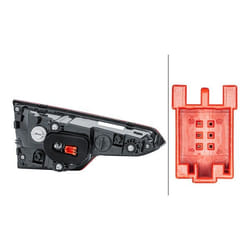 HELLA 2SA 012 249-101 Feu arrière droit Partie intérieure H21W, W16W avec porte-lampe AUDI: A4 B9 Berline