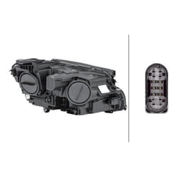 HELLA 1LG 012 076-071 Phares gauche PY21W, H7/H7 Halogène pour circulation à gauche MERCEDES-BENZ: Classe E Berline