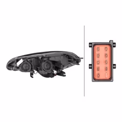 HELLA 1LF 011 830-081 Phares droit H7/H7, PSY24W, LED LED, Halogène, FF pour circulation à gauche OPEL: Corsa E 3/5 portes