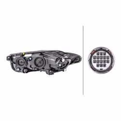 HELLA 1LH 011 811-141 Phares droit H15, LED, PSY24W, H7 FF, Halogène, LED pour circulation à gauche