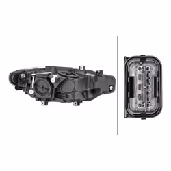 HELLA 1LG 012 101-931 Phares gauche H7/H7, PY21W Halogène, FF 12 pour circulation à gauche BMW: 3 Touring, 3 Berline