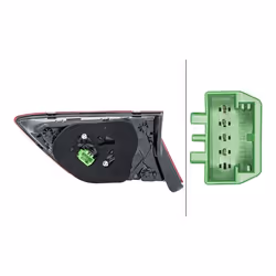 Feu arrière; HELLA; gauche Partie intérieure LED 12 avec porte-lampe; pour VOLKSWAGEN, VW; E14256, 5NA945307E