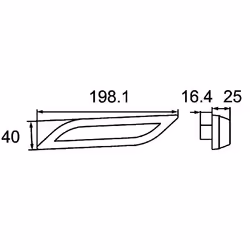 HELLA 2BA 013 332-061 Feu clignotant LED 12, 24 limpide arrière droite