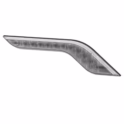 Feu d'avertissement; HELLA; LED LED 2 gris AMP