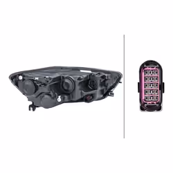 HELLA 1LJ 011 149-031 Phares gauche PY21W, H7, W5W, H15 Halogène 12 pour circulation à gauche AUDI: A6 C7 Avant