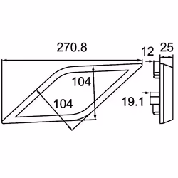 HELLA 2BA 013 331-051 Feu clignotant LED 24, 12 jaune arrière gauche